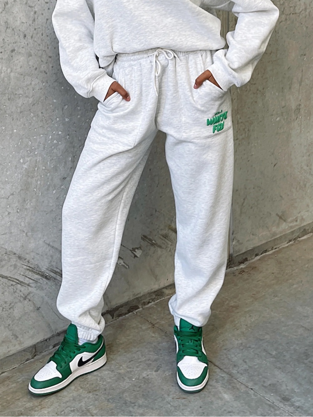 White Fox Jogger Sweatpants